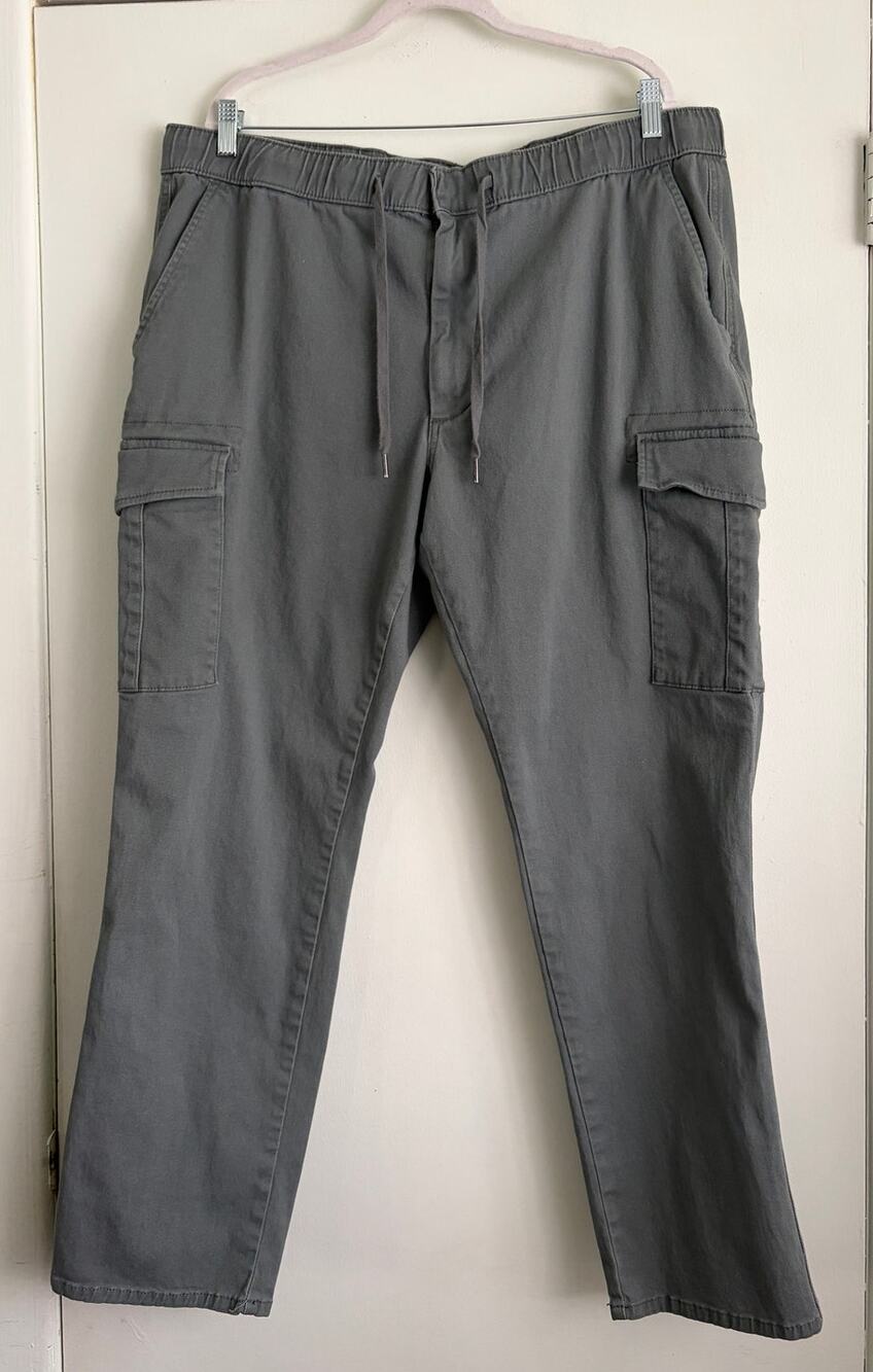 U.S. Polo Assn Men's XXL Cargo Pants Green Elastic Waist Stretch Drawstring